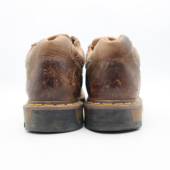 Doc Dr. Martens Keith Y2K Men's 10 Women's 11 Brown Leather Oxford Chunky Shoes - Picture 5 of 10